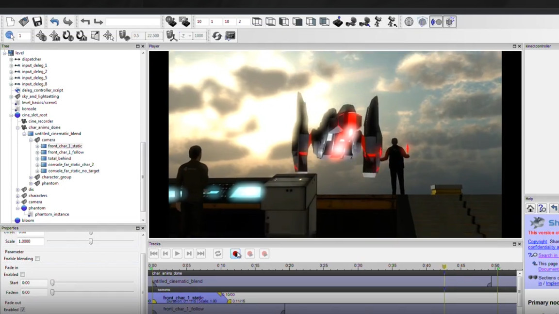 A sample action previsualization scene directed in Shark 3D